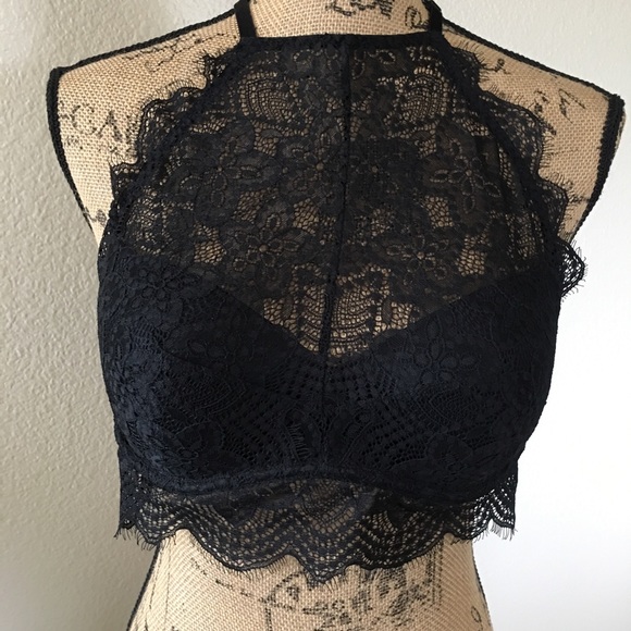 PINK push up/ Pigeonnat black lace bralette - Picture 7 of 8